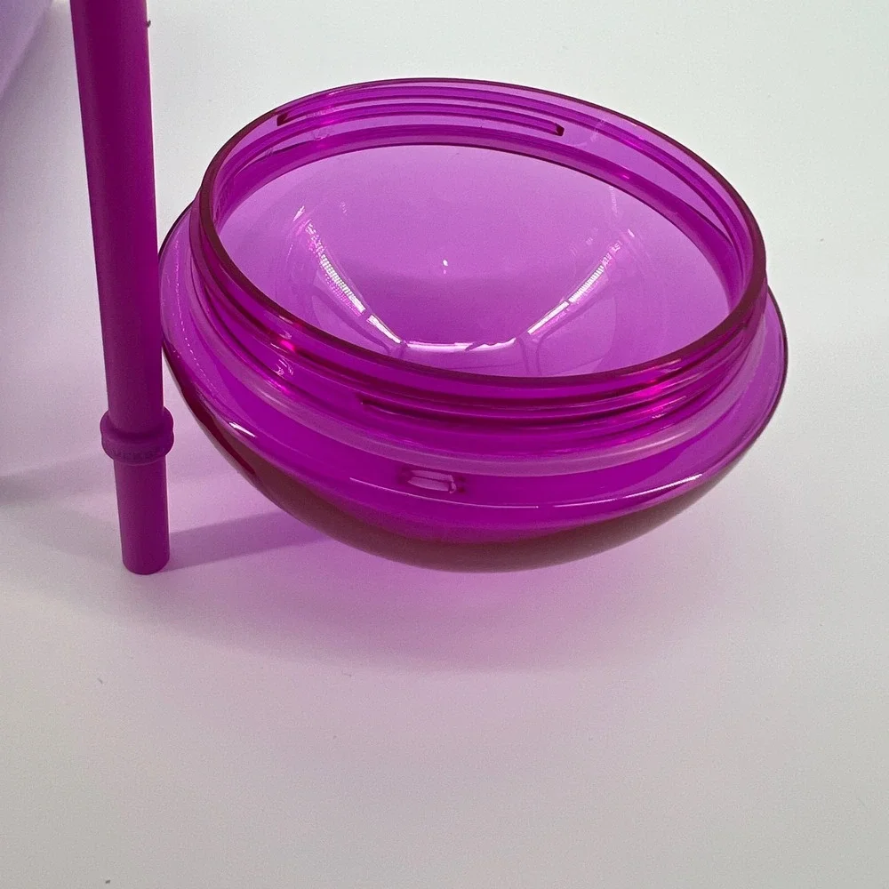 Starbucks Purple Polka Dot Dome Lid Cold‎ Cup Tumbler 24oz Venti